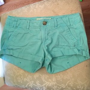 Turquoise hollister shorts