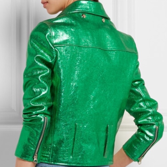 Golden Goose Deluxe Brand Metallic Leather Jacket - Picture 2 of 3