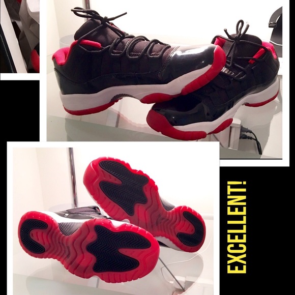 Nike Air Jordan 11 Other - NIKE AIR JORDAN 11 RETRO LOW BG BRED BLK/RED SZ 7Y