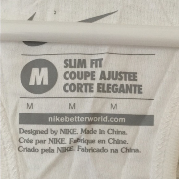 NWOT Bright White Nike Slogan Racerback Tank - Picture 3 of 4