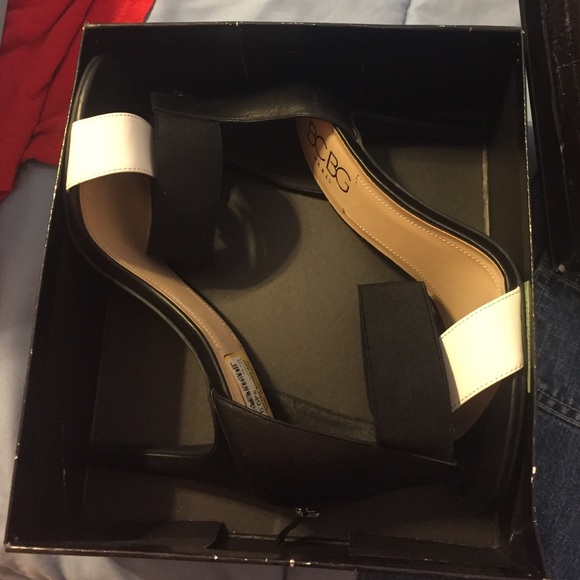 Black and white pumps