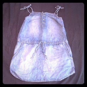 Jean Spaghetti Tie Strap Dress 💙
