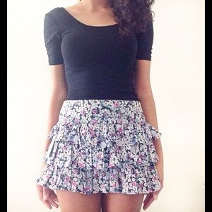 Floral miniskirt
