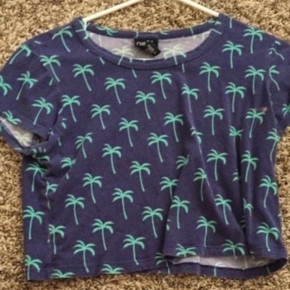 Palm tree crop top