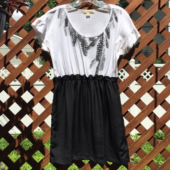 Black and White Feather Dress