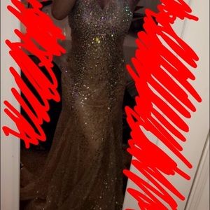 Champagne Mermaid Prom Dress by Blush