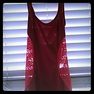 Sexy lacy red dress