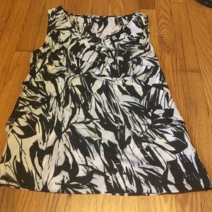 Black and white sleeveless top