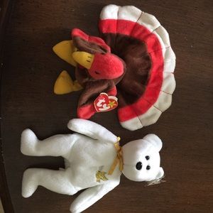 Gobbles and Holy Father beanies.