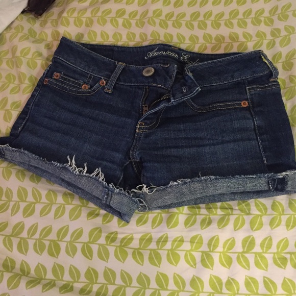 Medium colored denim short jean shorts