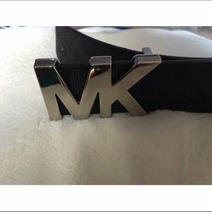 Silver buckle Michael Kors belt