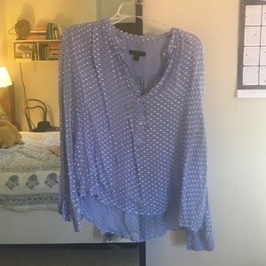 J. Crew Swiss dot sheer blouse