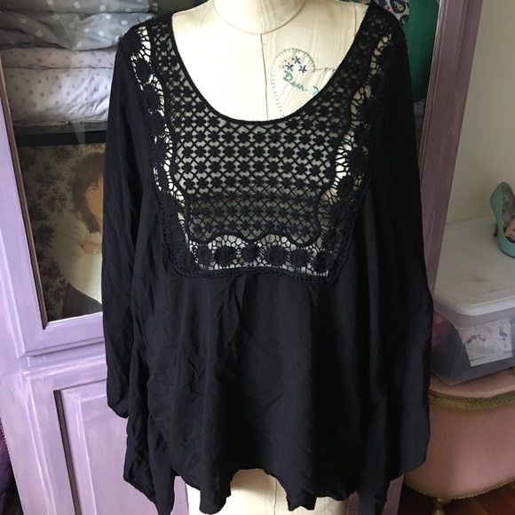 torrid Tops - Black Boho Top 2x/3x