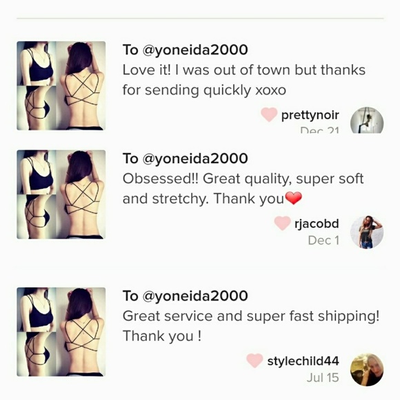 Black Strappy cross bralette - Picture 5 of 5