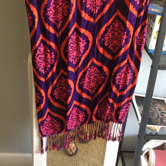 Navy and pink scarf