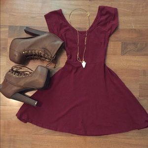 Burgundy dress from wet seal Size XS