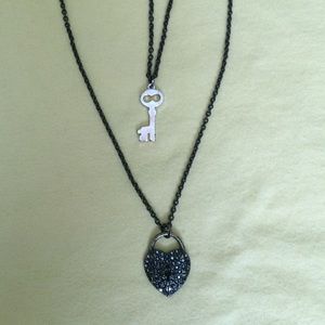 Betsey Johnson Key and Lock Necklace
