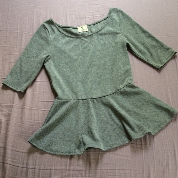 Grey Peplum Top