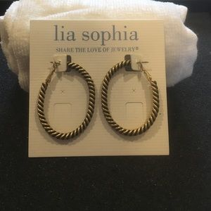 Lia Sophia two toned earrings