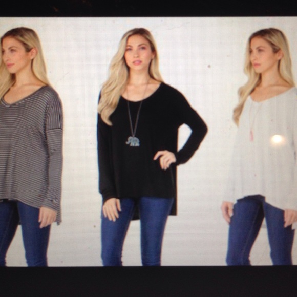 Olive Street Tops - Olive Street Stretch Hi - Low Tunic