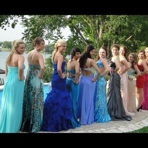 cobalt blue prom dress