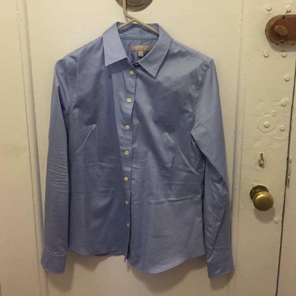 Banana Republic Non-Iron Fitted shirt SZ 10 blue