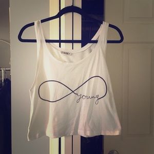 "Forever young" crop top