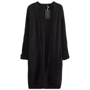 ▪️Black Long Sleeve Knit Cardigan With Pockets▪️