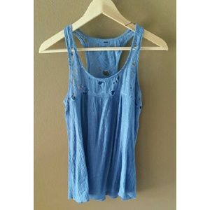 Blue cutout tank