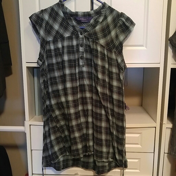 Short sleeves tunic flannel