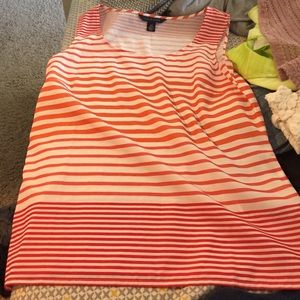 Orange and white tank