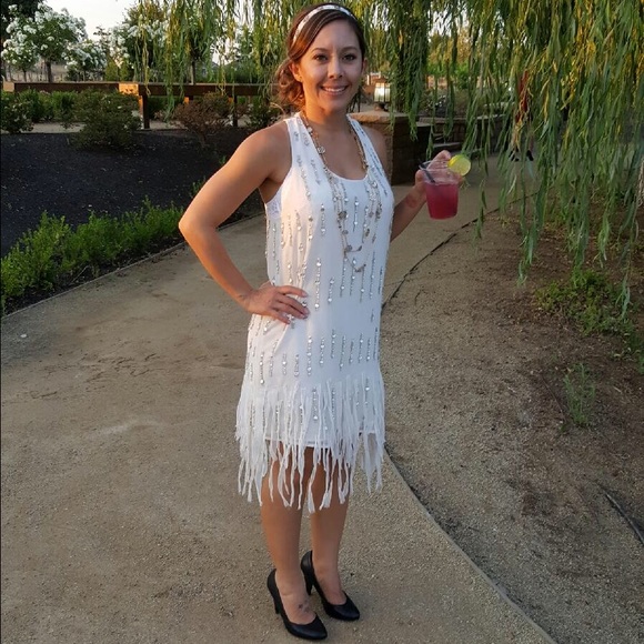 Flapper inspired fringe dress