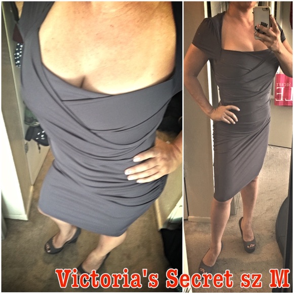 Victoria's Secret Moda Intl grey pencil dress M