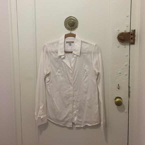 Banana Republic Non-Iron Fitted Shirt sz 10 white
