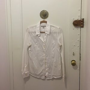Banana Republic Non-Iron Fitted Shirt sz 10 white