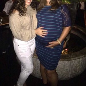 Jessica Simpson strip maternity dress
