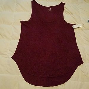 Shirt tail relaxed linen tank