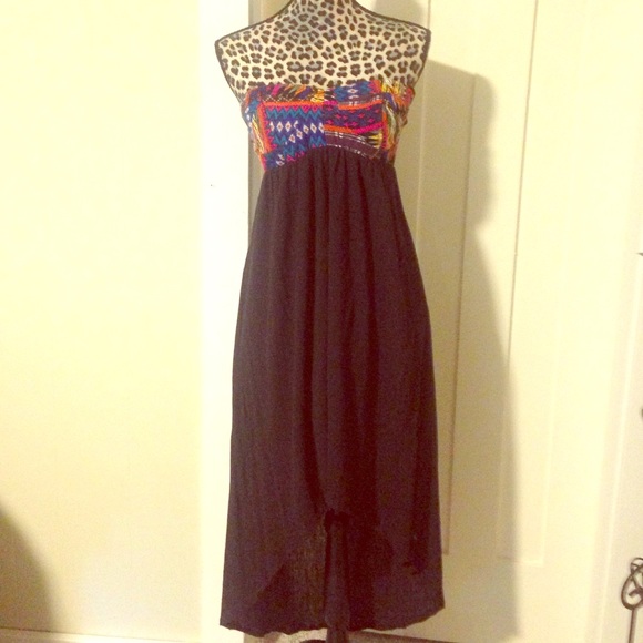 Billabong High low dress with Aztec print 🔥💚🌶