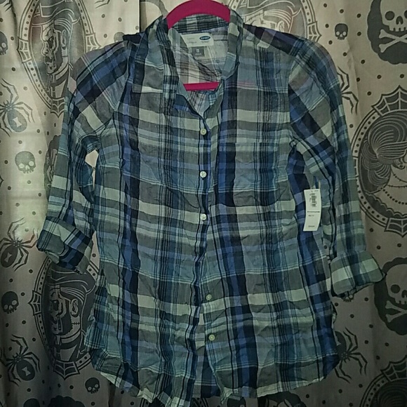 Blue Cute Plaid Shirt!!!