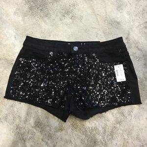 Aeropostale "Shorty" Black Sequin Shorts - Size 4