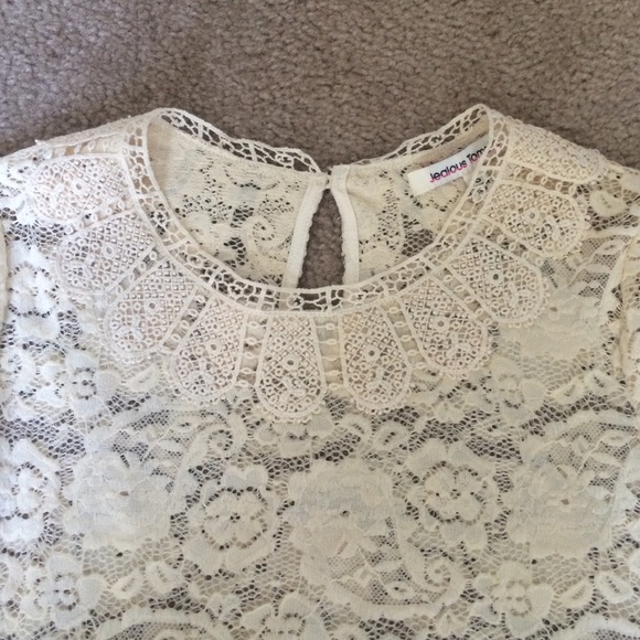 Cream colored lace top