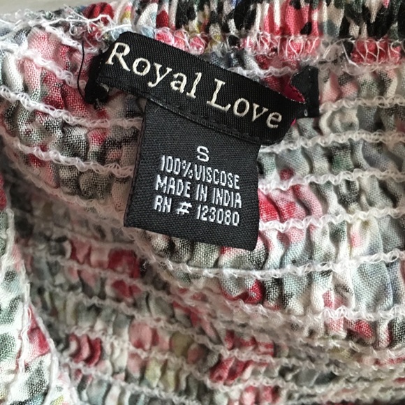 Royal Love floral strapless romper - Picture 3 of 3