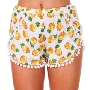 ✨🍾SALE💜🎀 Pineapple Cocktail Mid-Rise Shorts