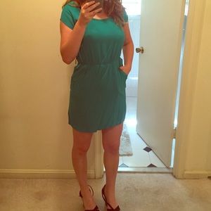 Turquoise t-shirt dress worn once