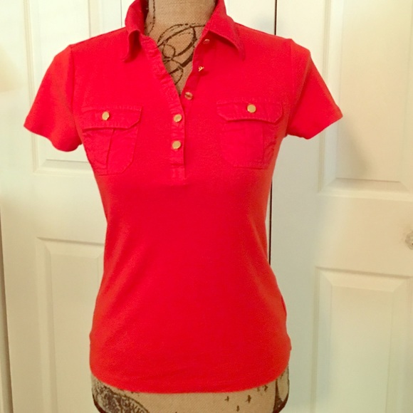 CHAPS red button shirt