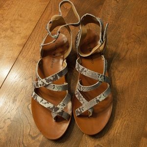 Lucky Brand snake skinned patterned sandals