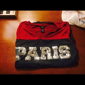 Rue21 v neck Paris shirt