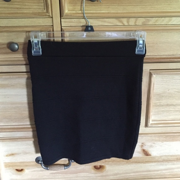 Black mini skirt