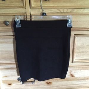 Black mini skirt