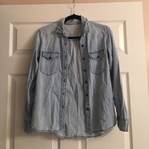 Light denim button up